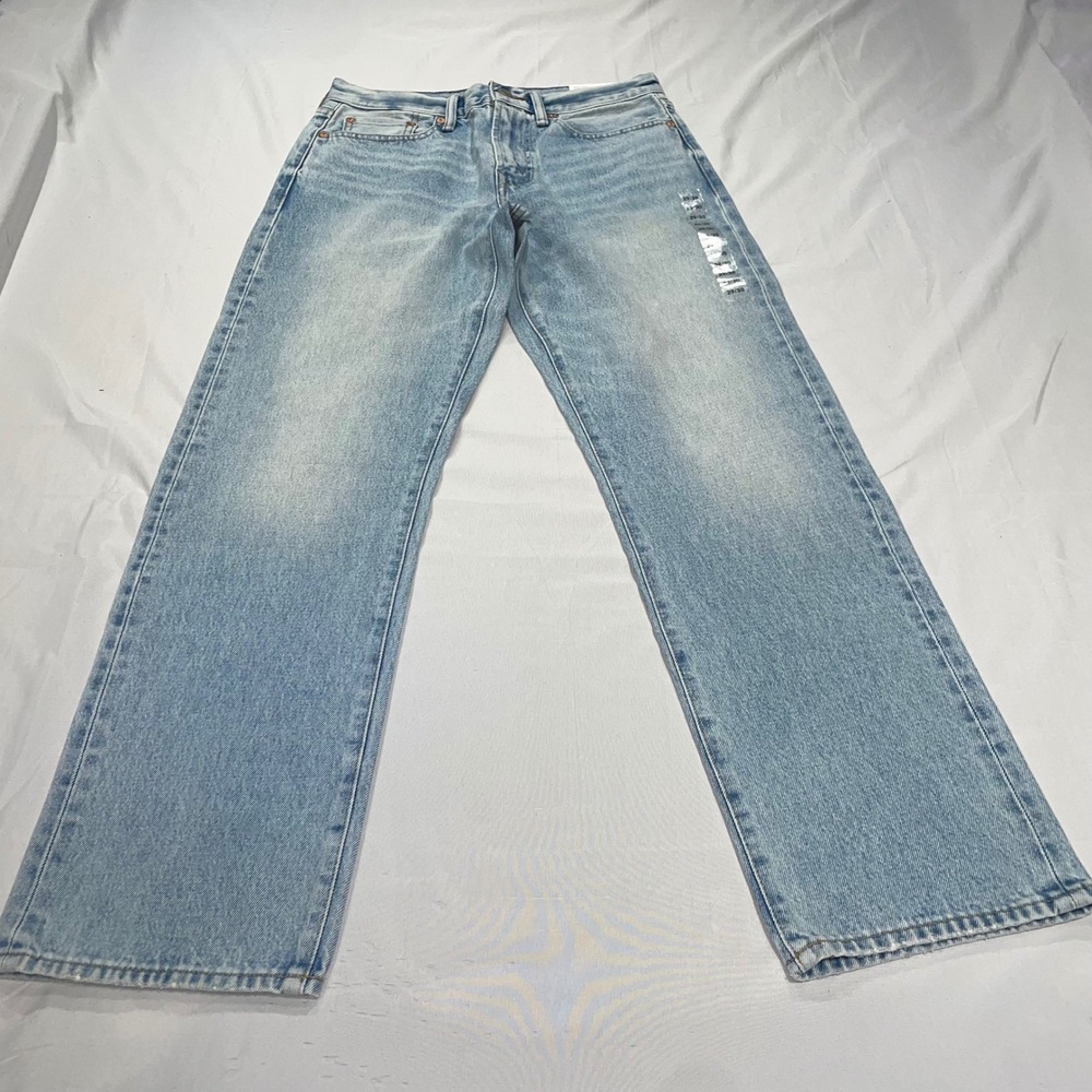 American Eagle Relaxed Straight Jeans Royally Light 29x30 Light Wash Denim Mens